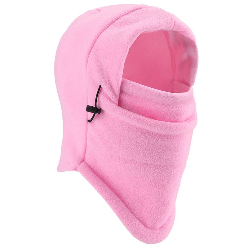 YQXCC Kids Winter Hats Balaclava Ski Mask Windproof Warm Adjustable with Fleece Lining Hat for Boys Girls Pink - Image 1